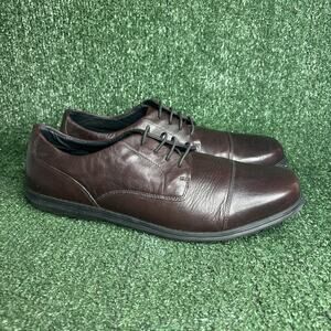 Birchbury Brenston Burgundy Leather Minimalist Oxford Dress Shoe Mens Size 12